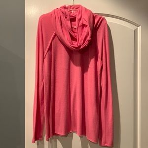Size large pink cowl neck sweater